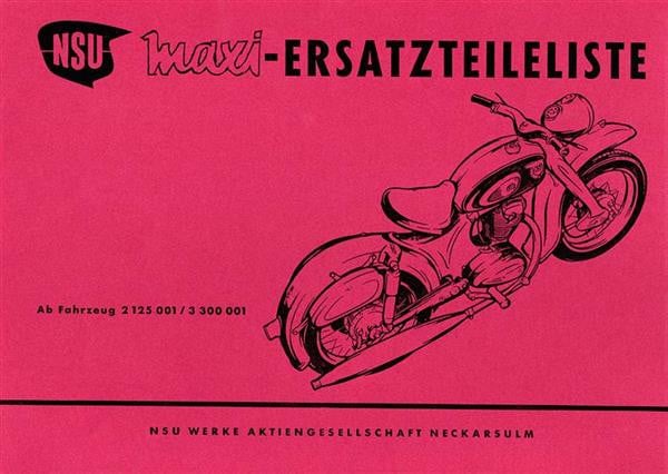 NSU Maxi Ersatzteilliste