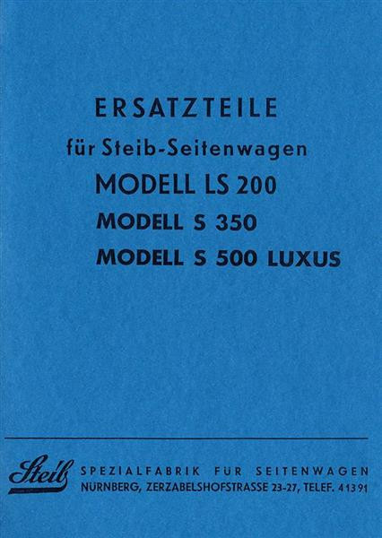 Steib LS200 S350 und S500 Luxus Ersatzteilkatalog