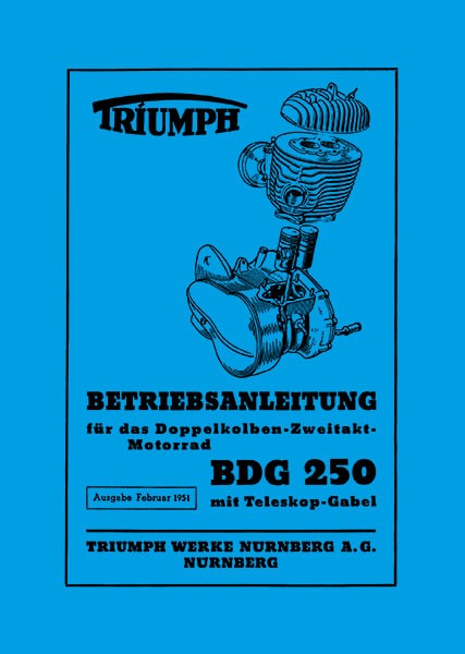 Triumph BDG250 Betriebsanleitung