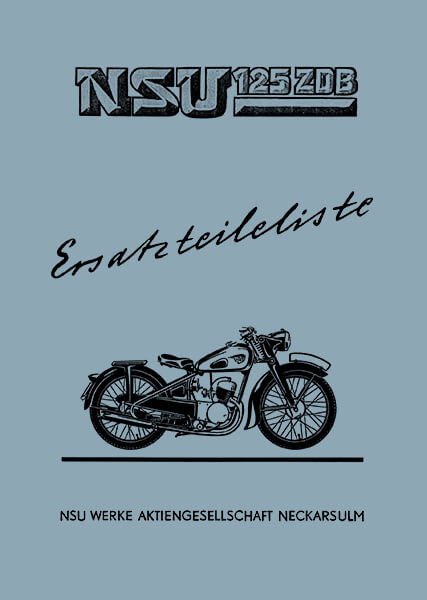 NSU 125ZDB Ersatzteilkatalog