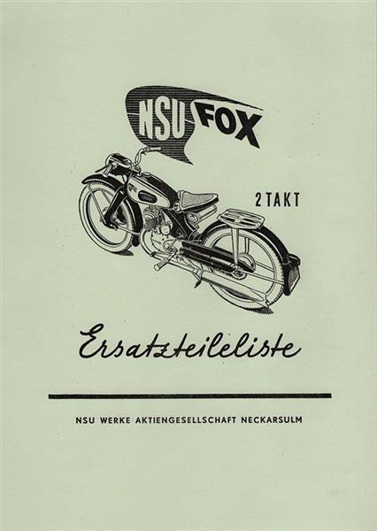 NSU Fox 125 Ersatzteilkatalog