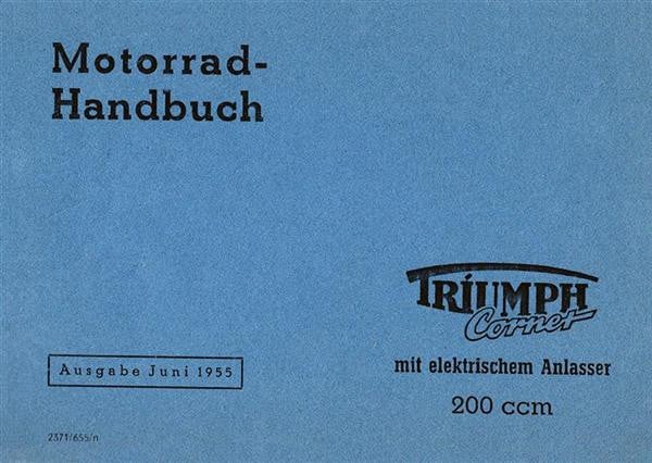 Triumph Cornet 200 E-Starter Betriebsanleitung