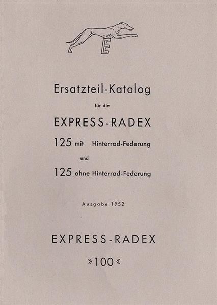 Express Radex 100 und 125 Ersatzteilkatalog