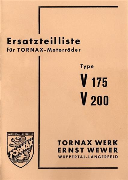 Tornax V175 und V200 Ersatzteilkatalog