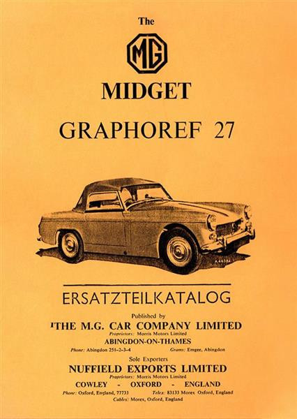 MG Midget Ersatzteilkatalog