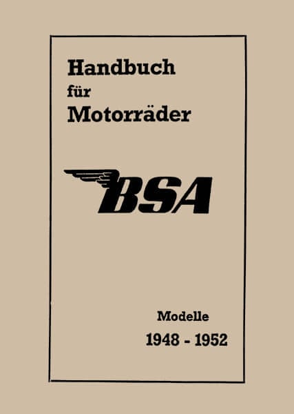 BSA Motorräder 1948 bis 1952 Handbuch