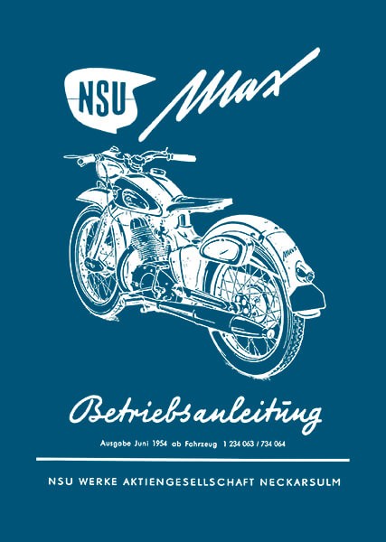 NSU Max Standard Betriebsanleitung