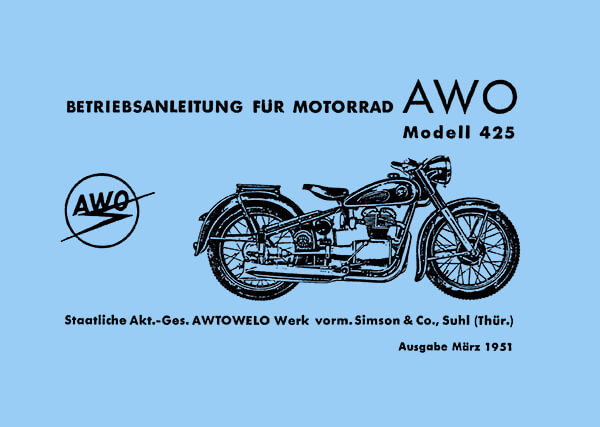 AWO 425 Betriebsanleitung