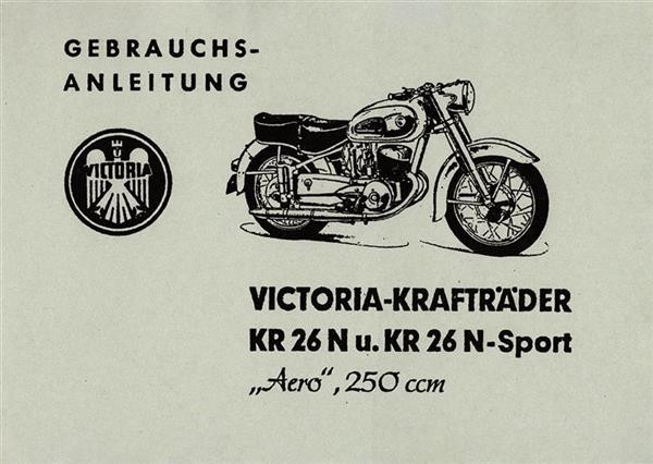 Victoria KR26 KR26N KR26N-Sport Aero Betriebsanleitung