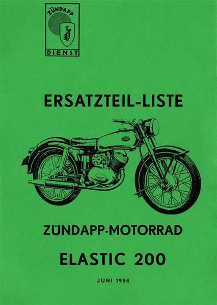 Zündapp Elastic 200 Ersatzteilkatalog