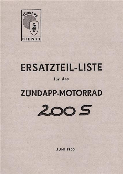 Zündapp 200S Ersatzteilkatalog