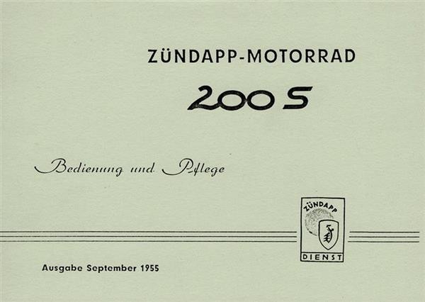 Zündapp 200S Betriebsanleitung