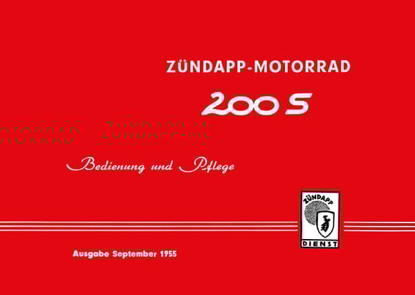 Zündapp 200S Betriebsanleitung