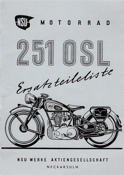 NSU 251OSL Ersatzteilkatalog