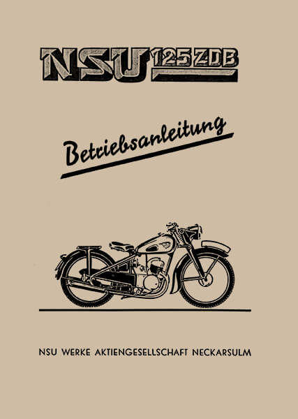 NSU 125ZDB Betriebsanleitung