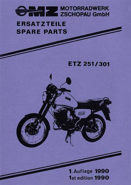 MZ ETZ251 und ETZ301 Ersatzteilkatalog
