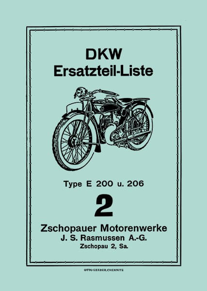 DKW E200 und E206 Ersatzteilkatalog
