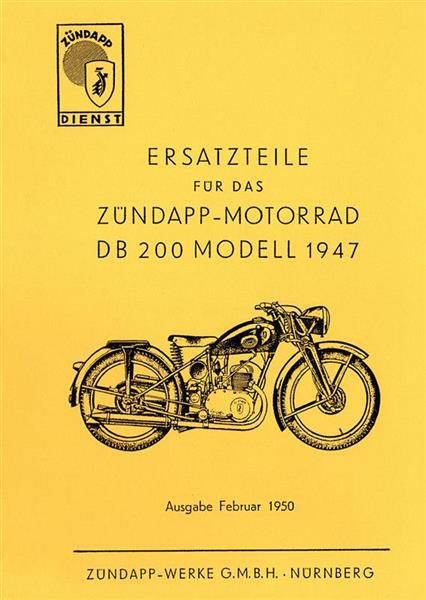 Zündapp DB200 Ersatzteilkatalog