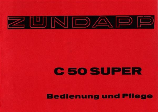 Zündapp C50 Super Betriebsanleitung