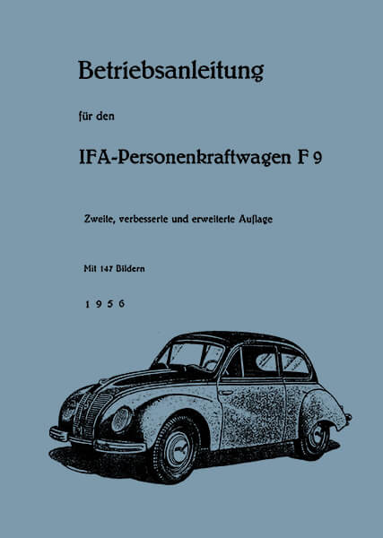 IFA F9 Betriebsanleitung