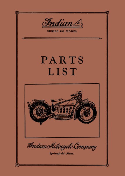 Indian Typ Four Serie 401 Parts List