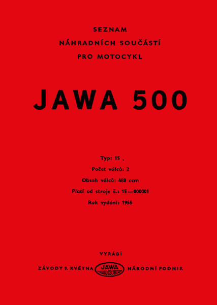 Jawa 500 Ersatzteilkatalog