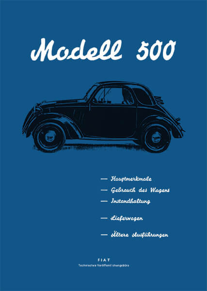 Fiat 500 Topolino Betriebsanleitung
