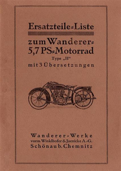 Wanderer 5,7 PS Motorrad Ersatzteilkatalog