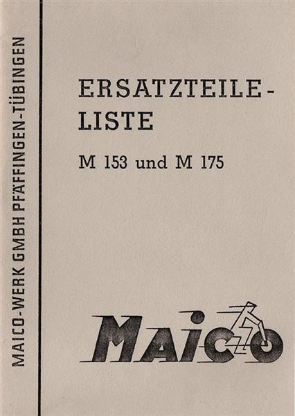 Maico M175 und M153 Ersatzteilkatalog