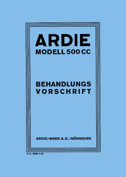 Ardie 500 Betriebsanleitung