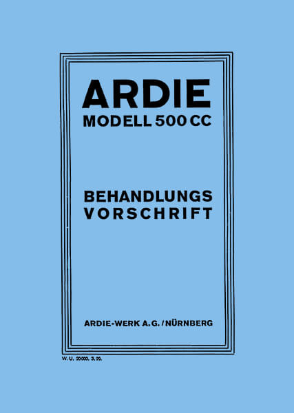 Ardie 500 Betriebsanleitung