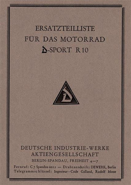 D-Rad R10 Sport Ersatzteilkatalog