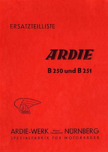 Ardie B250 und B251 Ersatzteilkatalog