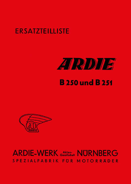Ardie B250 und B251 Ersatzteilkatalog