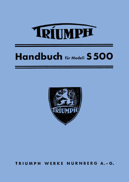 Triumph S500 Betriebsanleitung