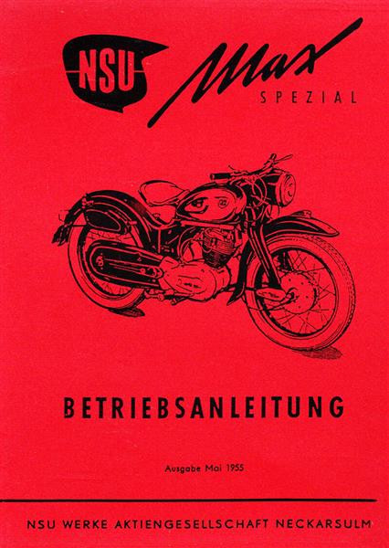 NSU Max Spezial Betriebsanleitung