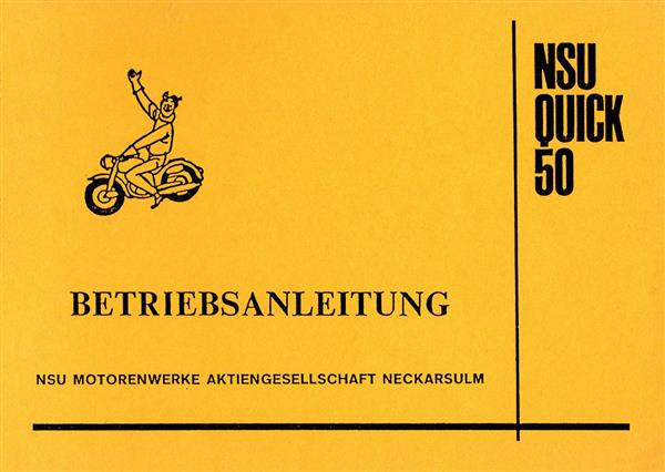 NSU Quick 50 Betriebsanleitung