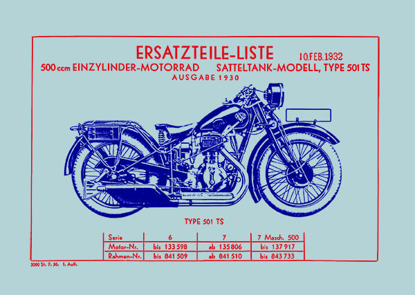 NSU 501TS Ersatzteilkatalog