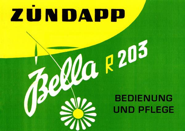 Zündapp Bella R203 Betriebsanleitung