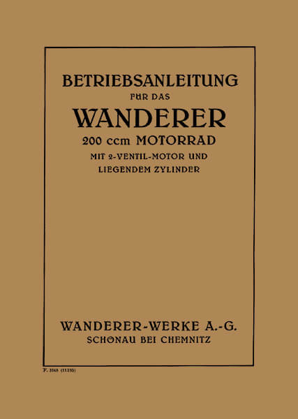 Wanderer 200 ccm Motorrad Betriebsanleitung