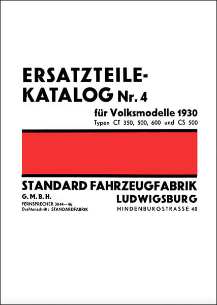 Standard CT350 CT500 CT600 CS500 Ersatzteilkatalog