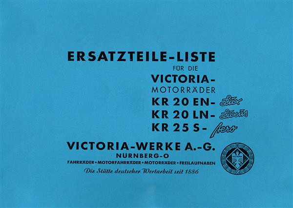 Victoria KR20 und KR25 Ersatzteilkatalog