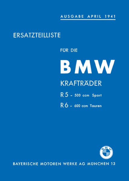 BMW R5 und R6 Ersatzteilkatalog