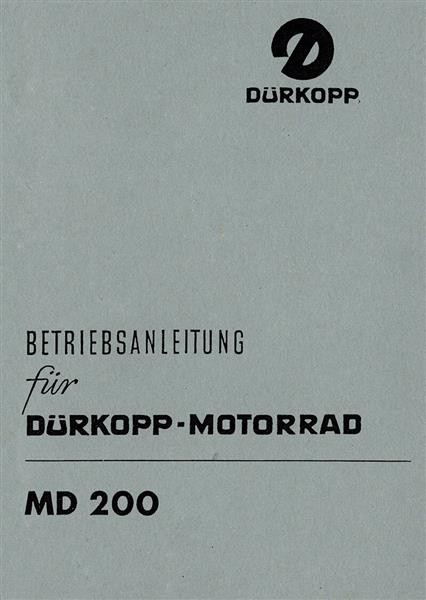 Dürkopp MD200 Betriebsanleitung