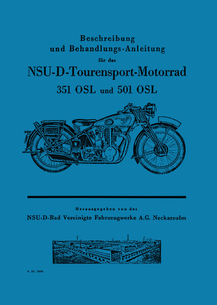 NSU 351OSL und 501OSL Betriebsanleitung