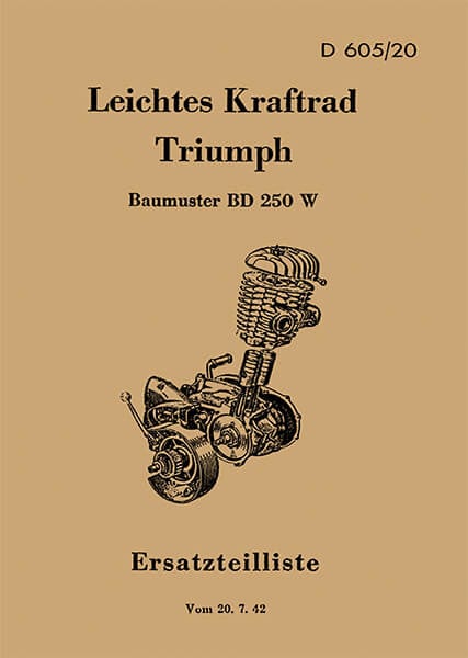Triumph BD250W Ersatzteilkatalog