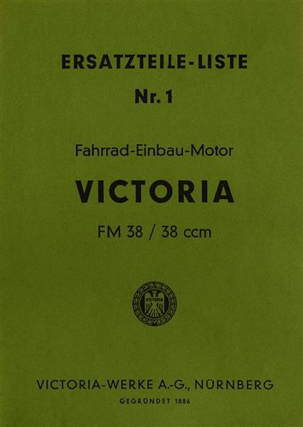 Victoria FM38 Fahrrad-Einbau-Motor Ersatzteilkatalog