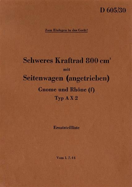 Gnome & Rhone AX2 Ersatzteilkatalog