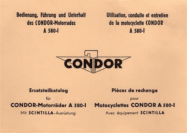 Condor A580-I Betriebsanleitung und Ersatzteilkatalog