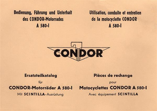 Condor A580-I Betriebsanleitung und Ersatzteilkatalog